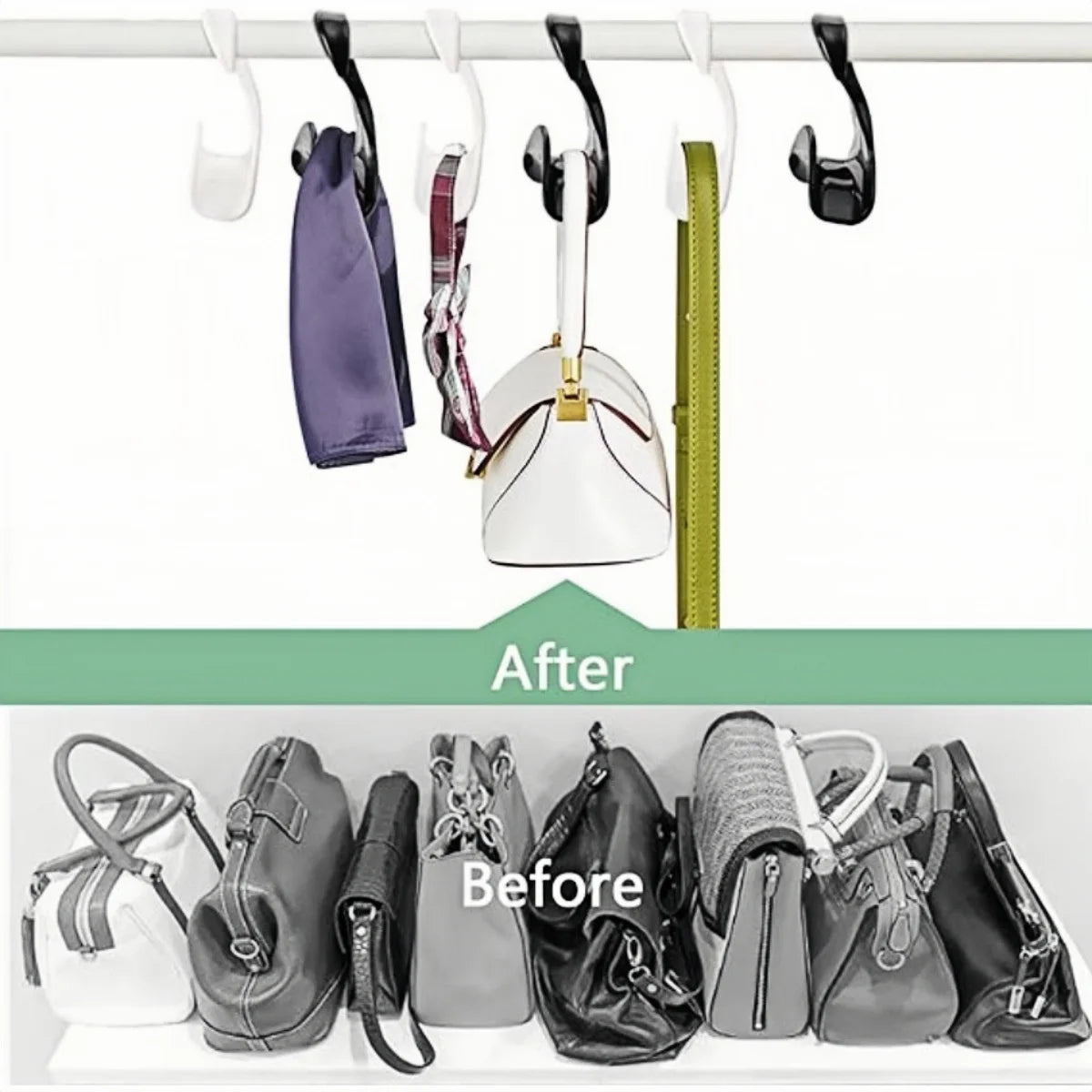 Turn Your Closet Into a Luxury Space ✨ – 10PCS Handbag, Hat & Accessory Organizer Rack”